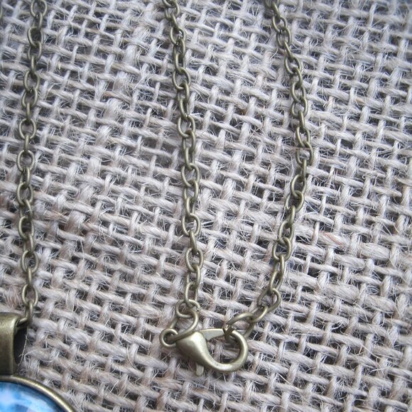 Stargate Pyramid Glass Cabochon Pendant Necklace - Picture 10 of 12